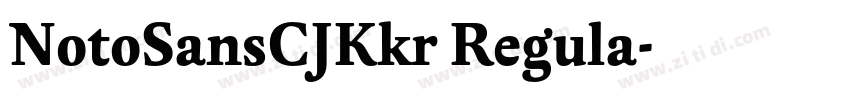 NotoSansCJKkr Regula字体转换